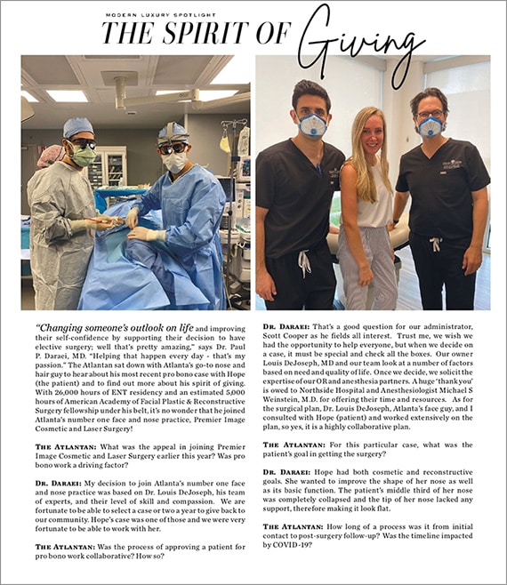 Dr. DeJoseph & Dr. Daraei: The Atlantan (Spirit of Giving)